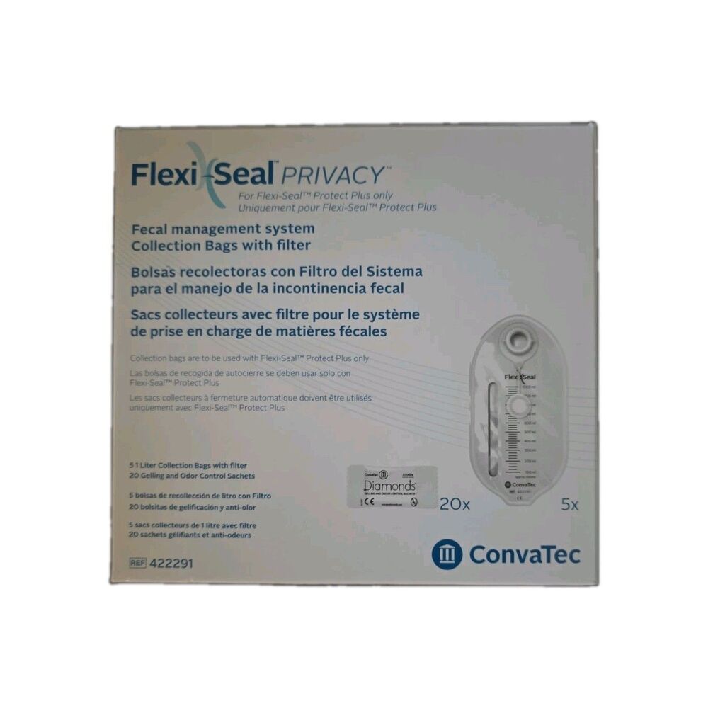 Convatec Flexi-Seal Privacy 422291 Fecal Management System 5/BX Exp 2030